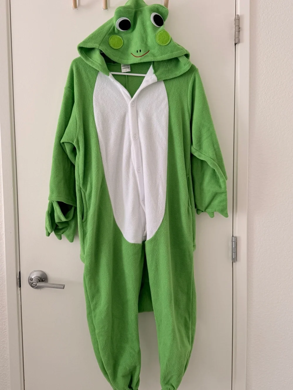 Green Frog Kids Costume Hoodie Onesie - Soft Fleece